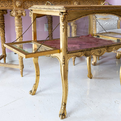 Gilded Jewelry Vitrine – Original Pink Interior