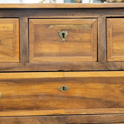 18th Century French Provincial Wood Chest – Brass Hardware