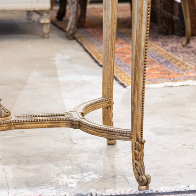 Louis XV Gilded Accent Table – Ornate Carvings & White Marble Top