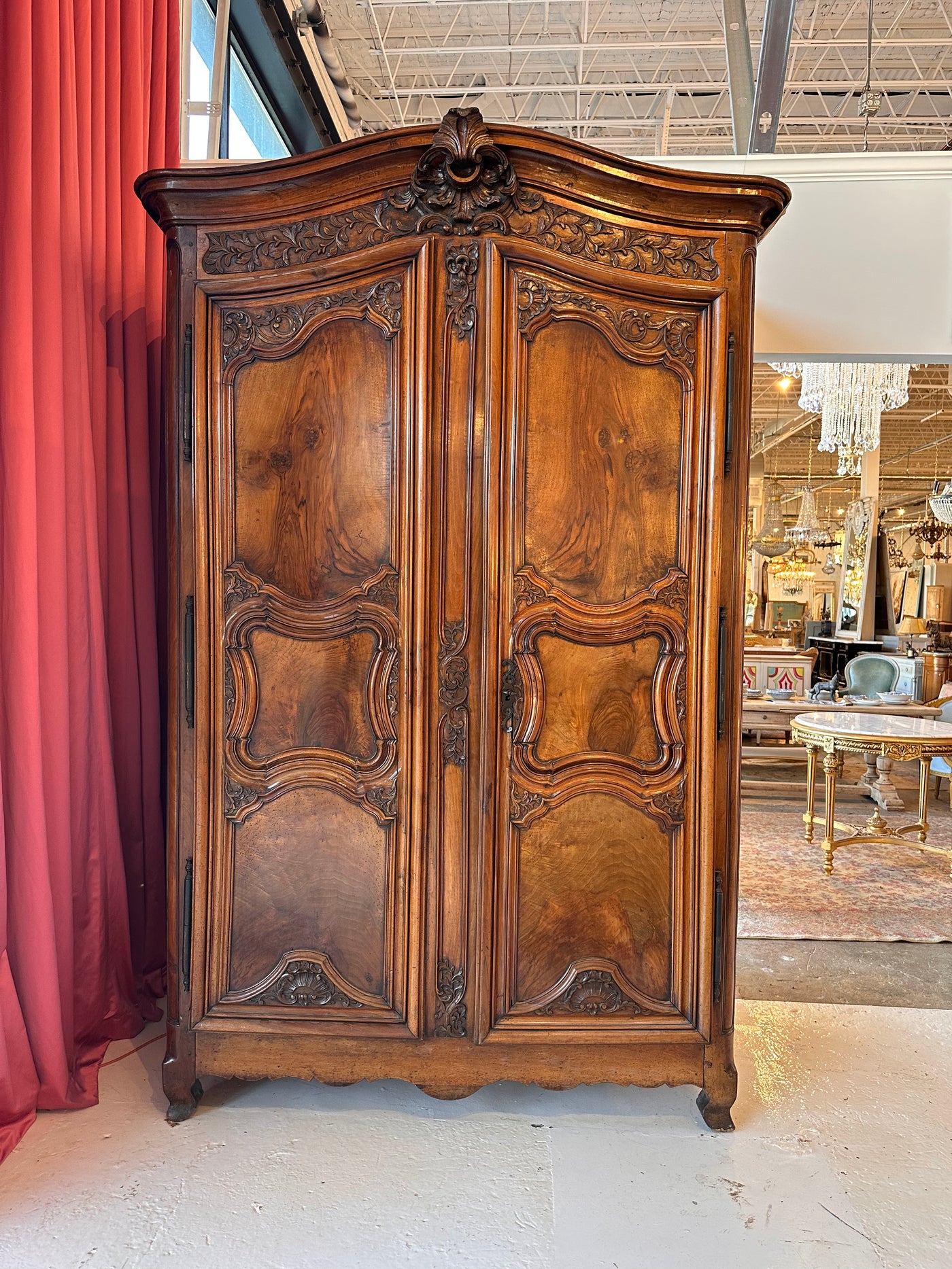 18th Century Walnut Armoire | Le Chateau | European Luxury Furniture in Atlanta