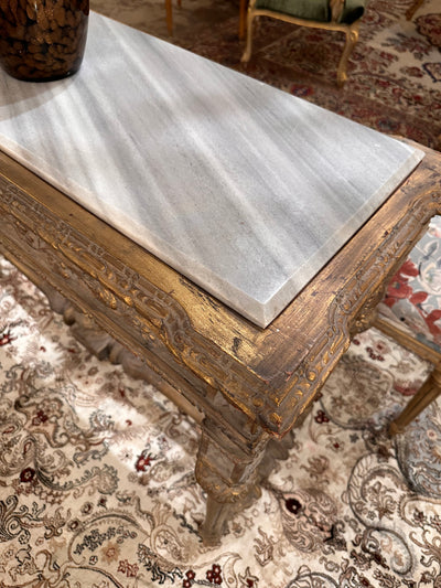 Antique French Ornate Console with Marble Top | Le Chateau | European Luxury Furniture in Atlanta