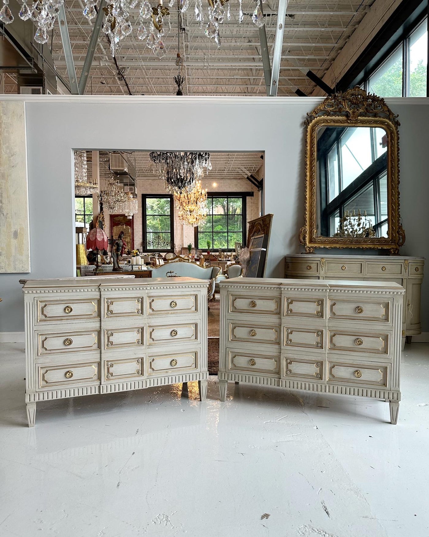 Swedish Chest of Drawers with Block Drawer Detail