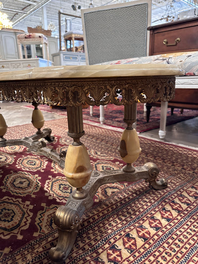 Brass Base Onyx Coffee Table | Le Chateau | European Luxury Furniture in Atlanta