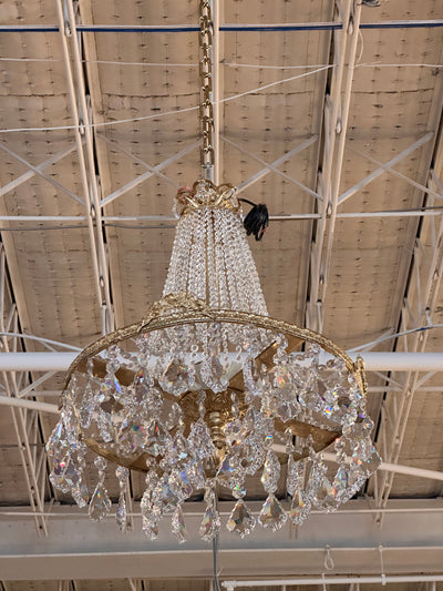One Tier Crystal Chandelier