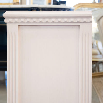 Swedish Pink Nightstand – Ornate Trim & Ballerina Legs