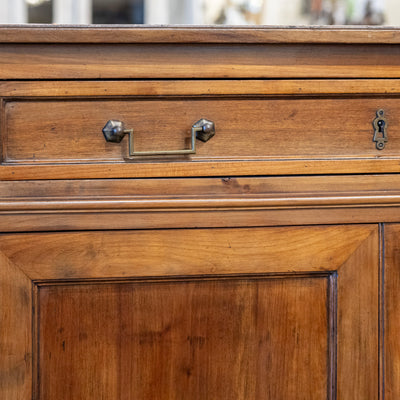 Louis XVI Wood Sideboard – Fluted Columns & Square Pulls