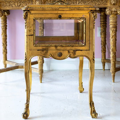 Gilded Jewelry Vitrine – Original Pink Interior