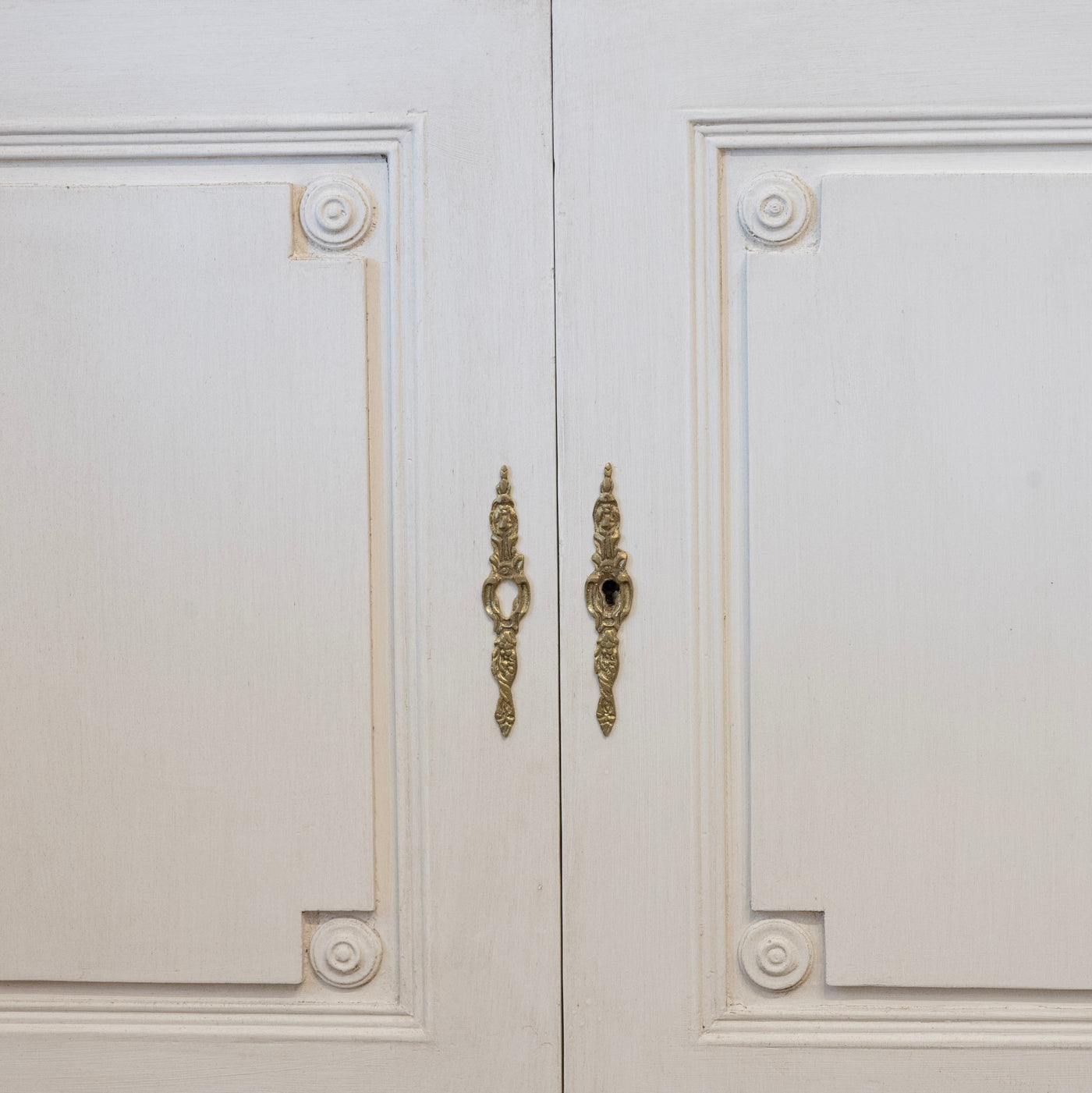 Swedish Four-Door Sideboard –  Lattice Carved Detail in Dove White