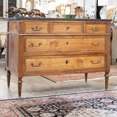 Louis XVI 18th Century Chest – Wood with Black Marble Top