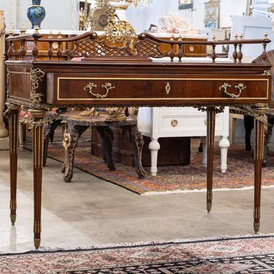 Louis XVI Writing Desk – Brown with Ormolu Mount