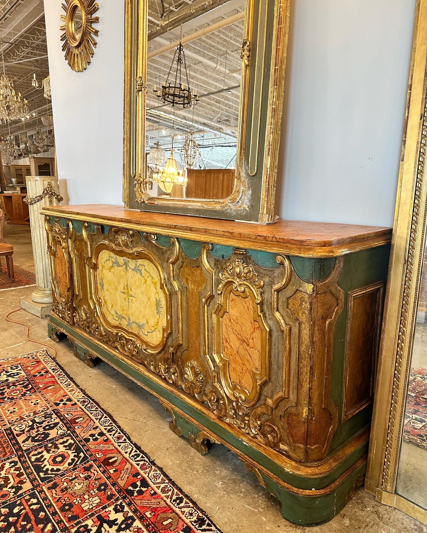 18th Century Hand-Painted Italian Sideboard