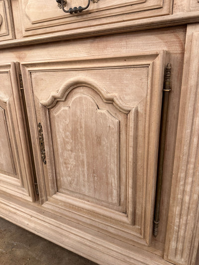 French Natural Wood 3 Door Buffet