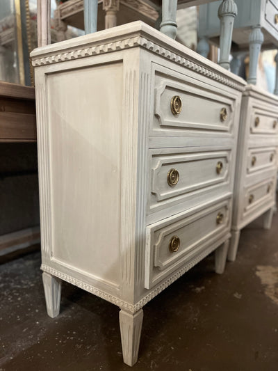 Swedish Chest with Open Carved Block Trim