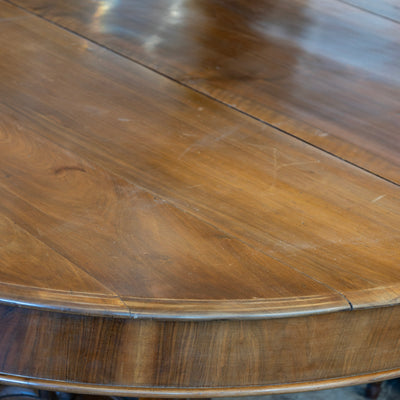 Louis XV Expandable Dining Table –  Brown with Carved Detailing