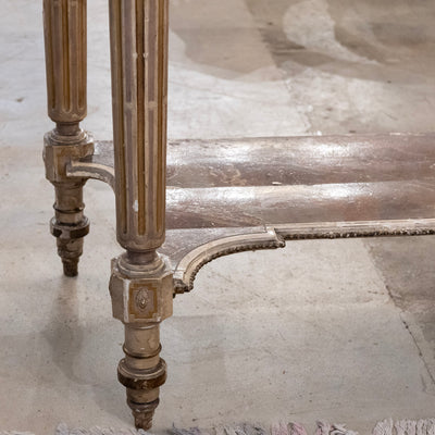 Louis XVI Painted Console Table – Carved & Medallion Details