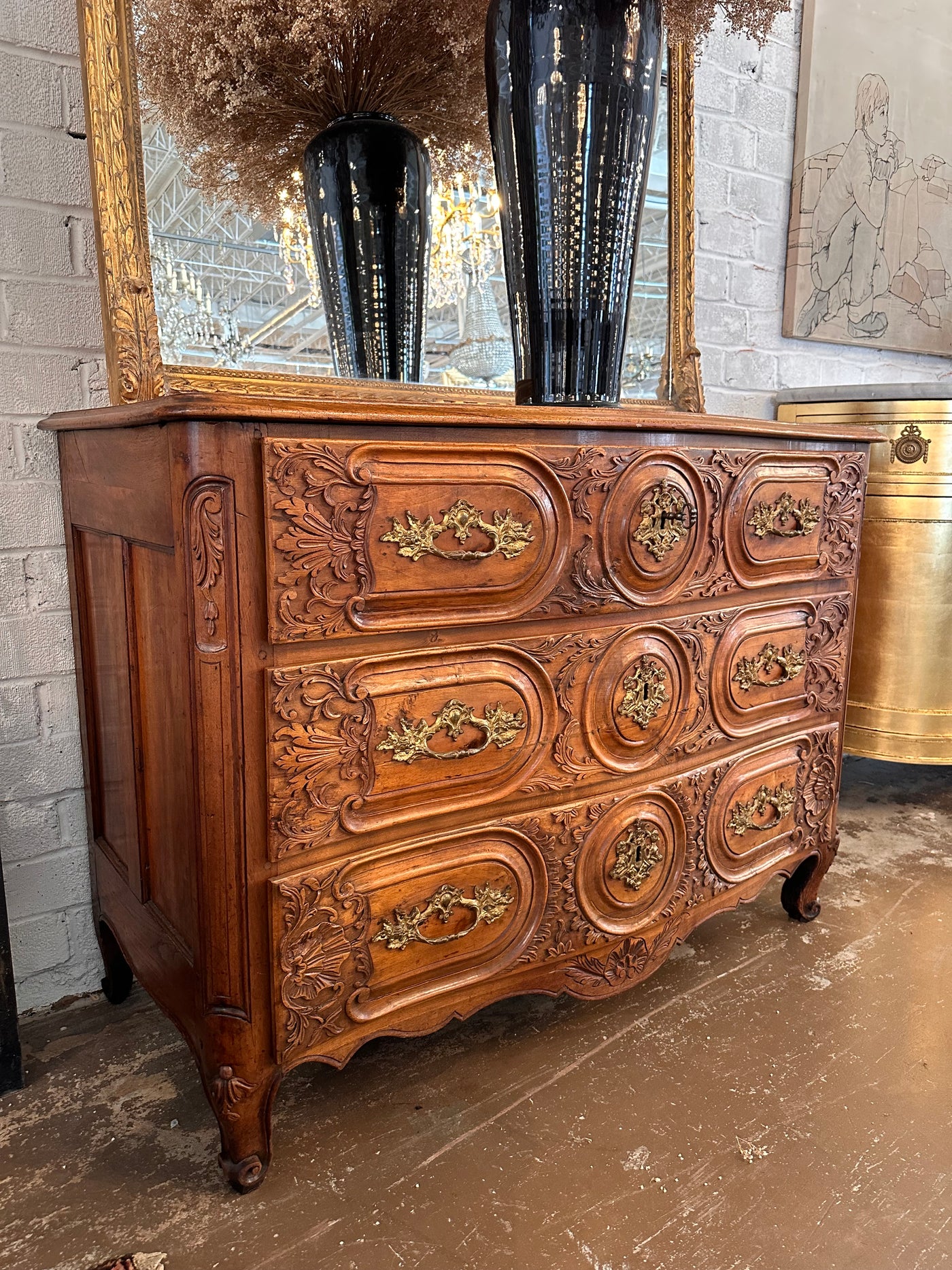 18th Century French Chest with Cabriole Legs | Le Chateau | European Luxury Furniture in Atlanta