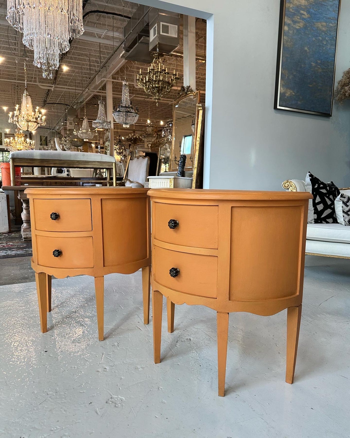 Swedish Orange Demilune Chest