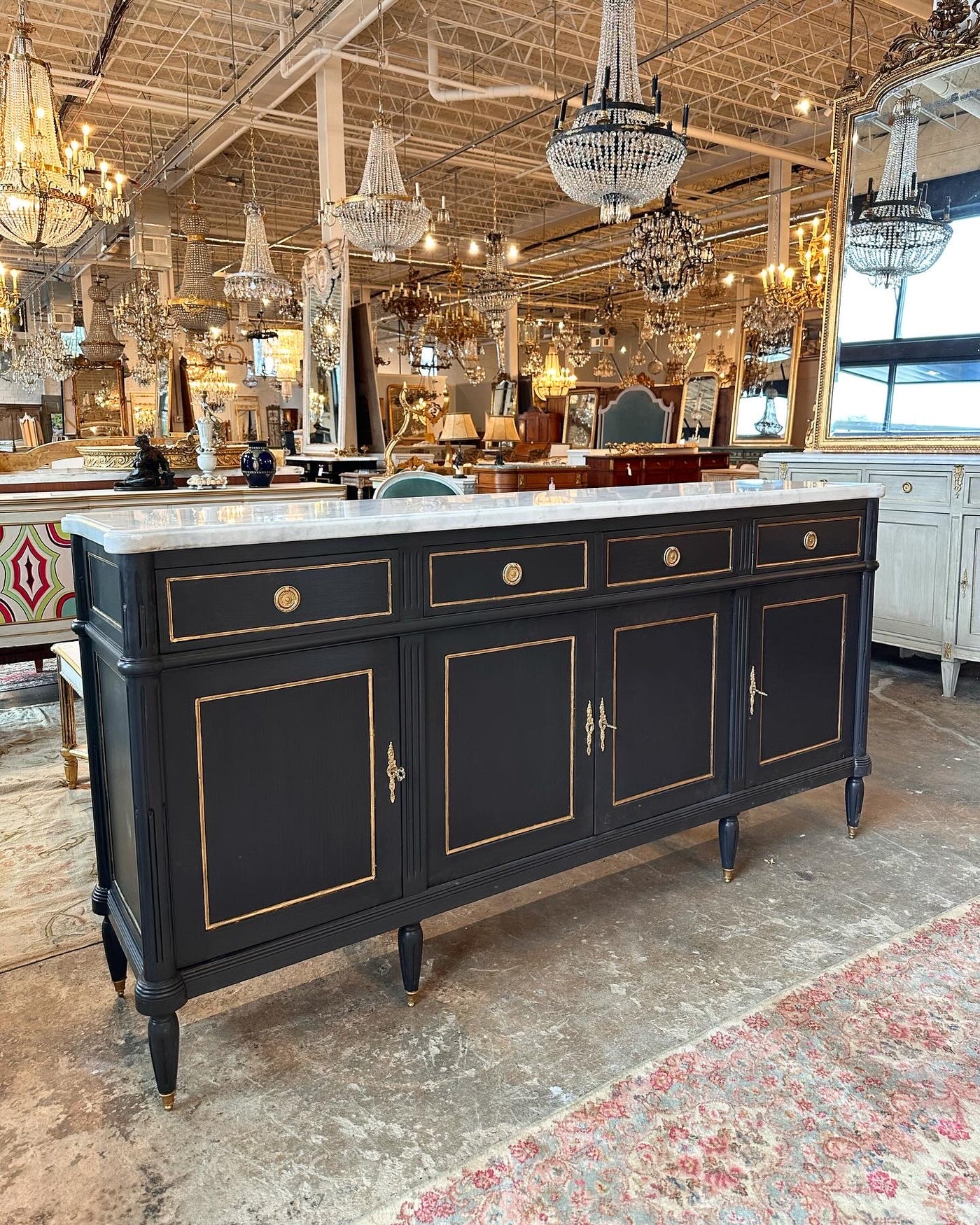 Louis XVI Sideboard with a Black Finish