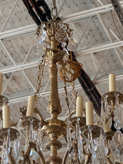 Solid Brass Traditional French Crystal Chandelier