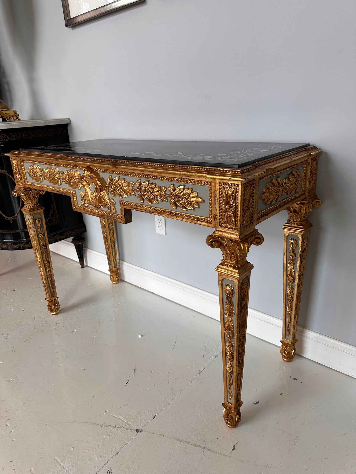 Antique French Original Louis XIV Marble Top Consoles | Le Chateau | European Luxury Furniture in Atlanta