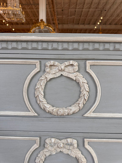 Swedish Wreath Carved Chest