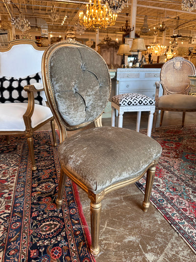 Antique French Louis XVI Tufted Dining Chair | Le Chateau | European Luxury Furniture in Atlanta