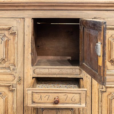 French Country 18th Century Geometric Sideboard – Dated 1776