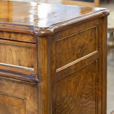 Louis XVI Burl Wood Sideboard with Brass Hardware
