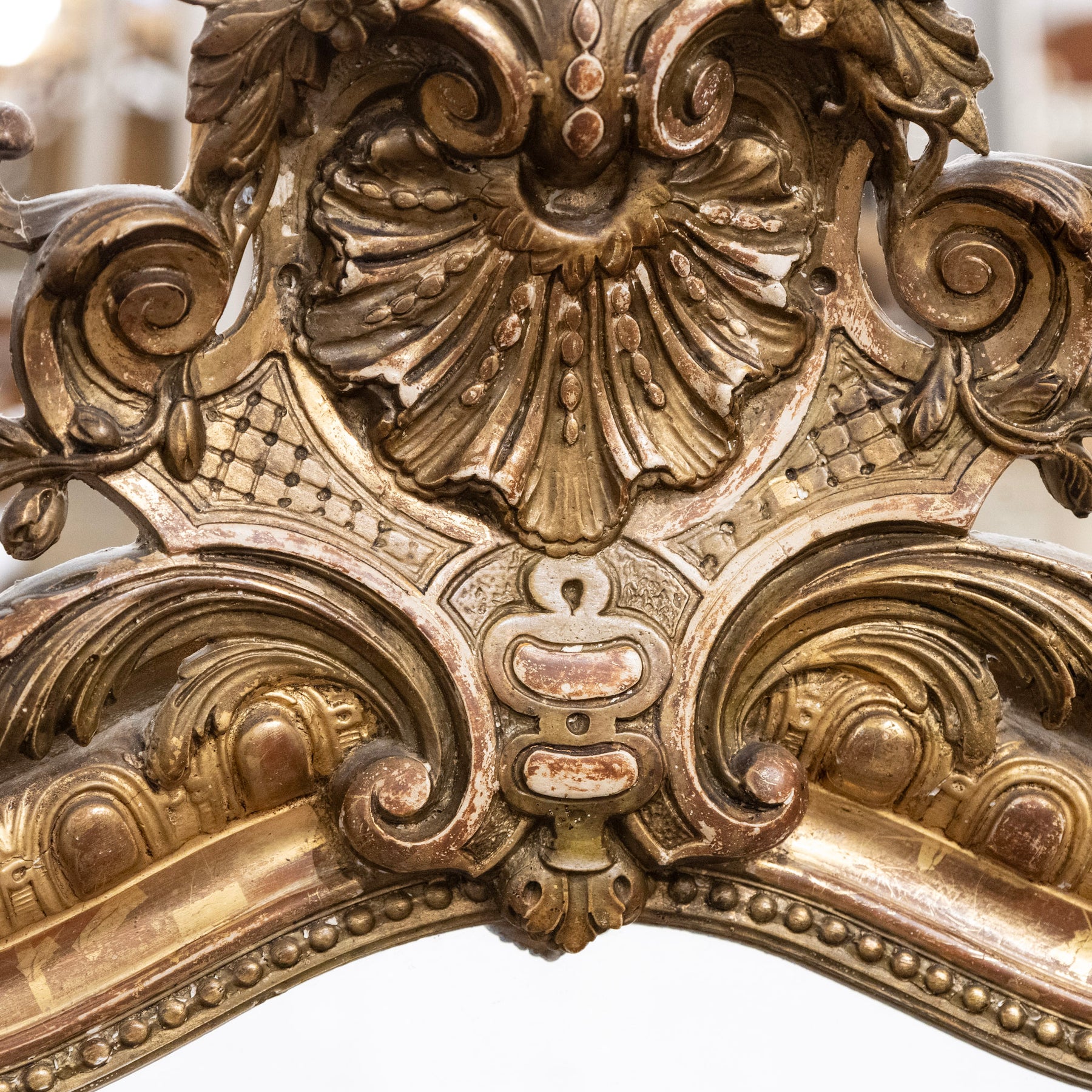18th-Century Ornate French Gilded Mirror – Shell Crest & Carved Trim ...