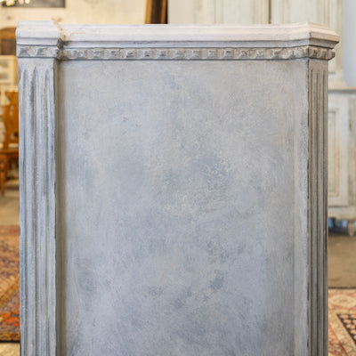 Swedish 3-Drawer Chest – Distressed Blue Finish & Faux Marble Top