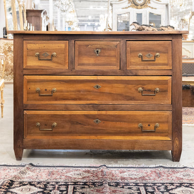 18th Century French Provincial Wood Chest – Brass Hardware