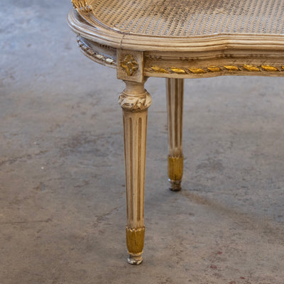Louis XVI Gilded Cane Bench – Original Condition
