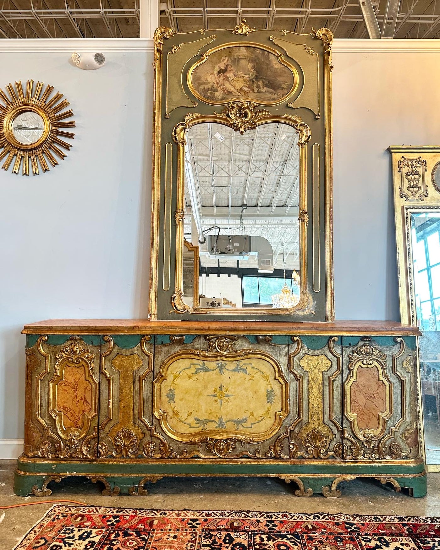 18th Century Hand-Painted Italian Sideboard