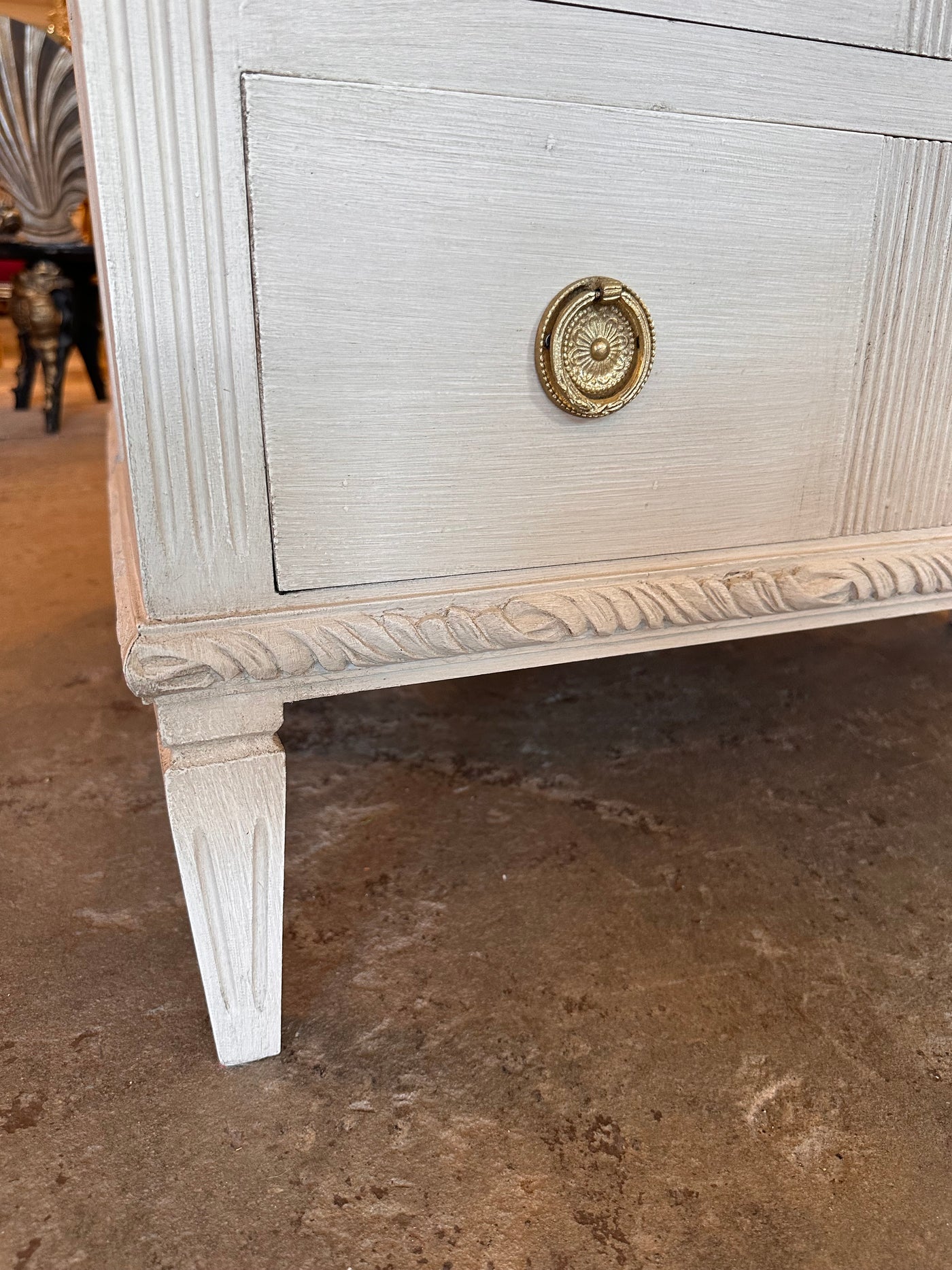 Rope Swirl Trim & Reeded Swedish Chest | Le Chateau | European Luxury Furniture in Atlanta