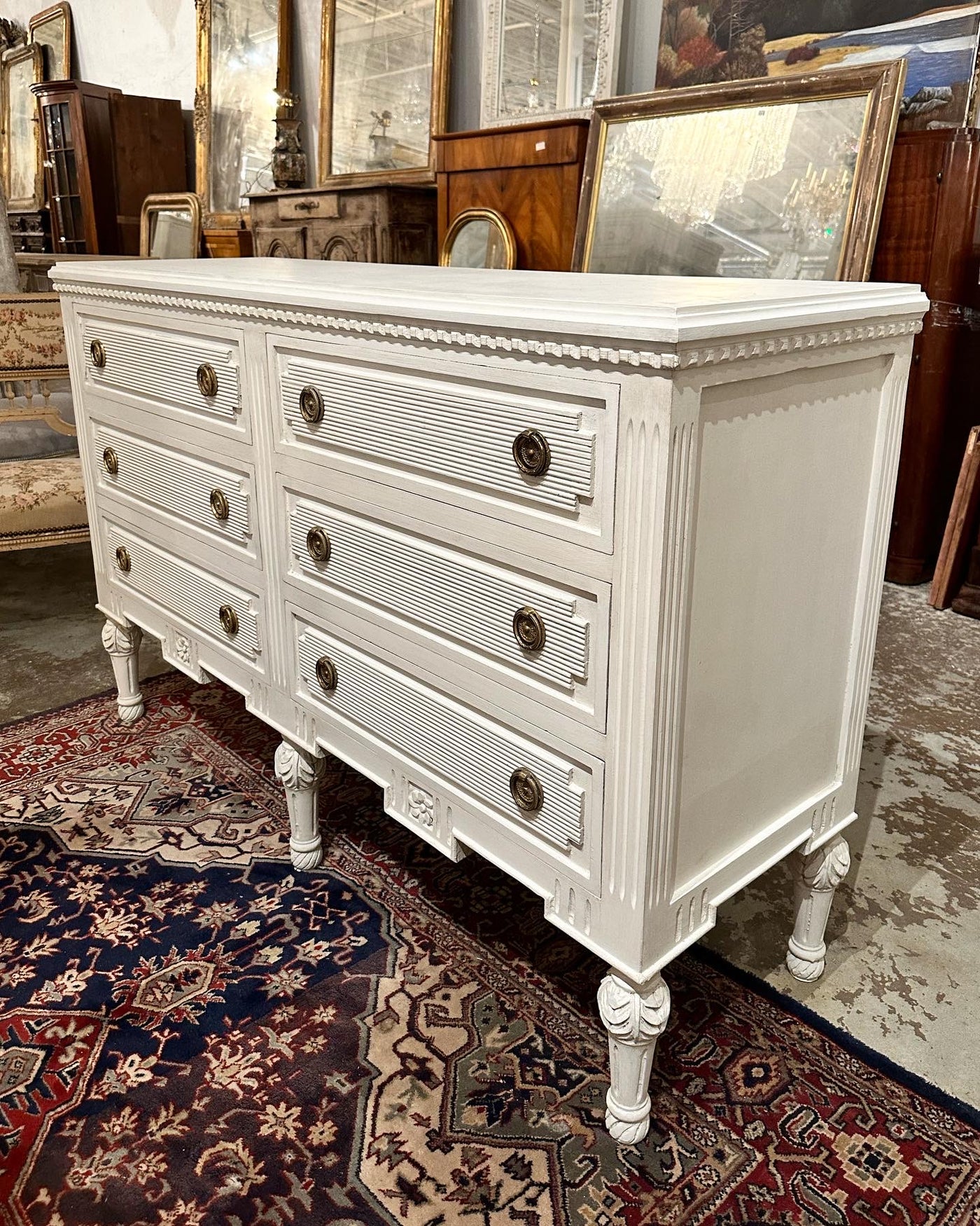 Swedish 6 Drawer Dresser with Ballerina Legs | Le Chateau | European Luxury Furniture in Atlanta