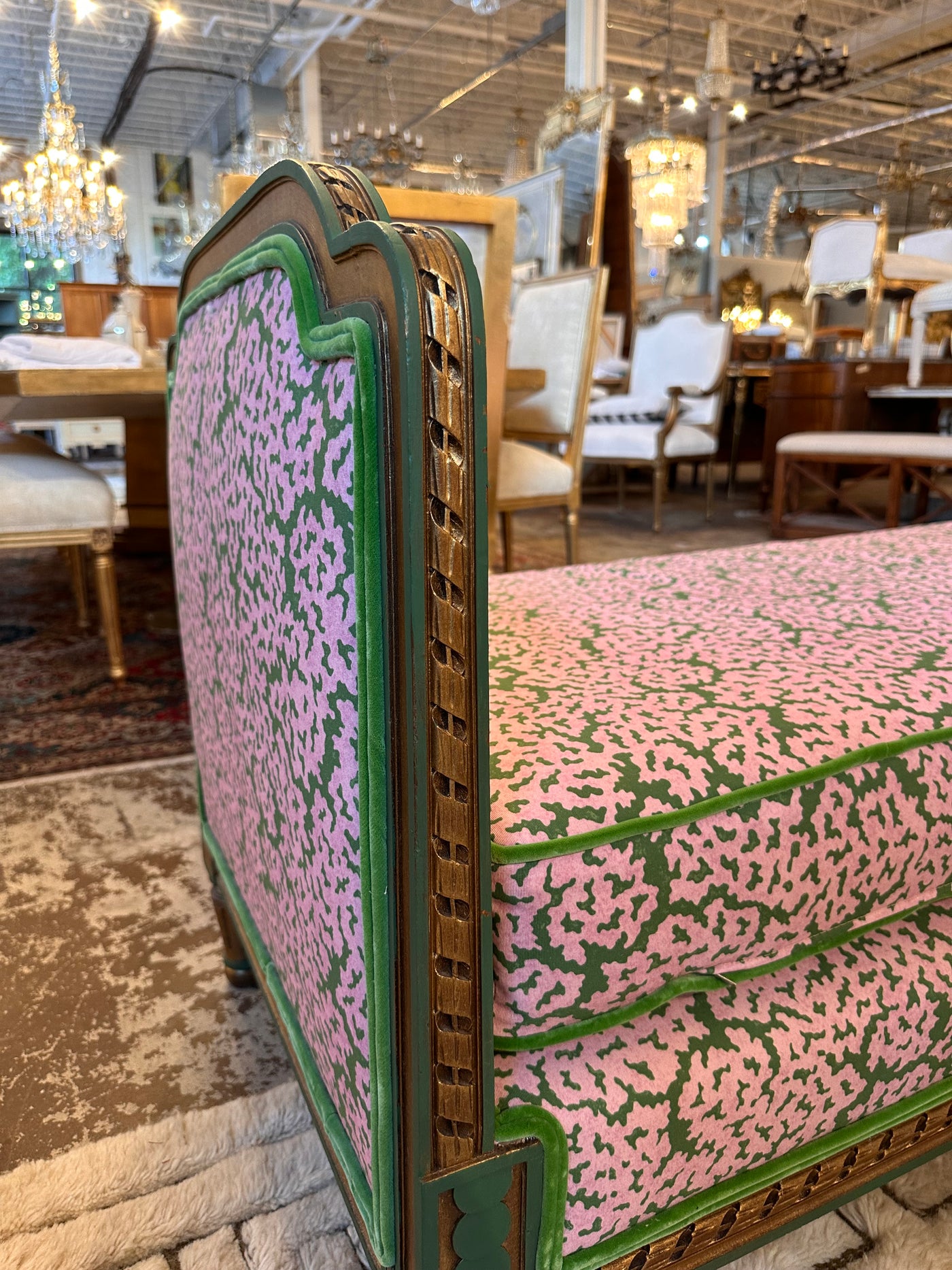 Pink & Green Louis XVI Daybed