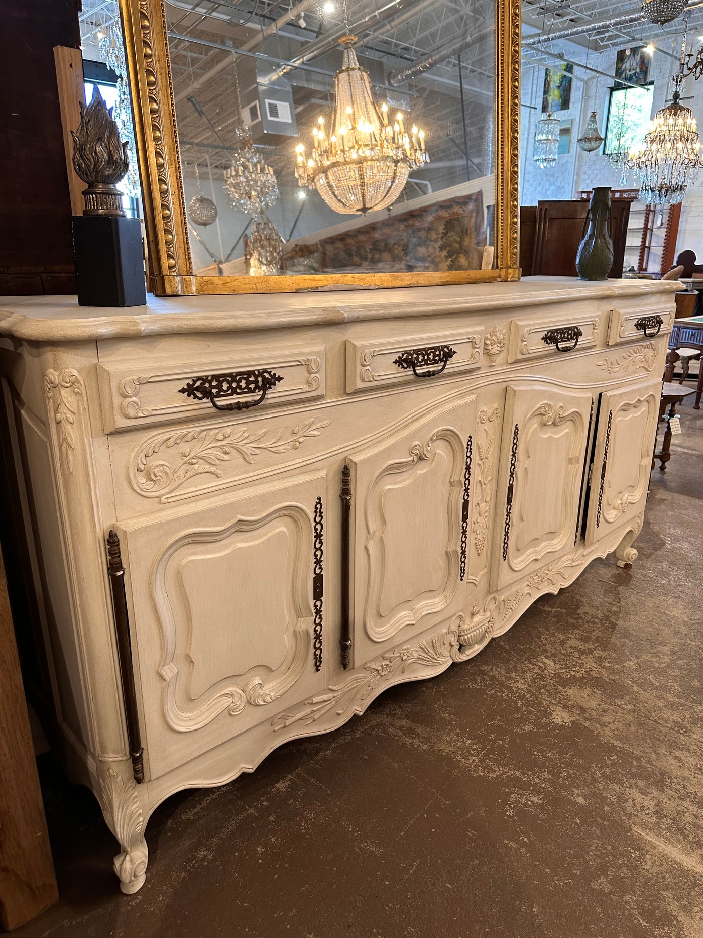 French Country White Sideboard