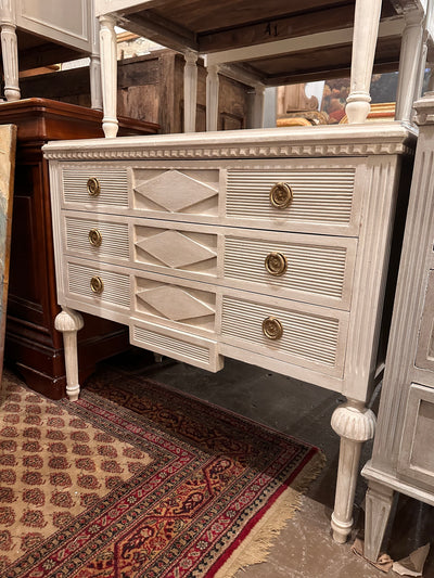 Soft White Swedish Diamond Chest | Le Chateau | European Luxury Furniture in Atlanta