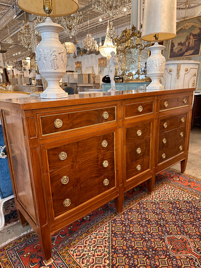 12 Drawer Dark Burl Wood Dresser