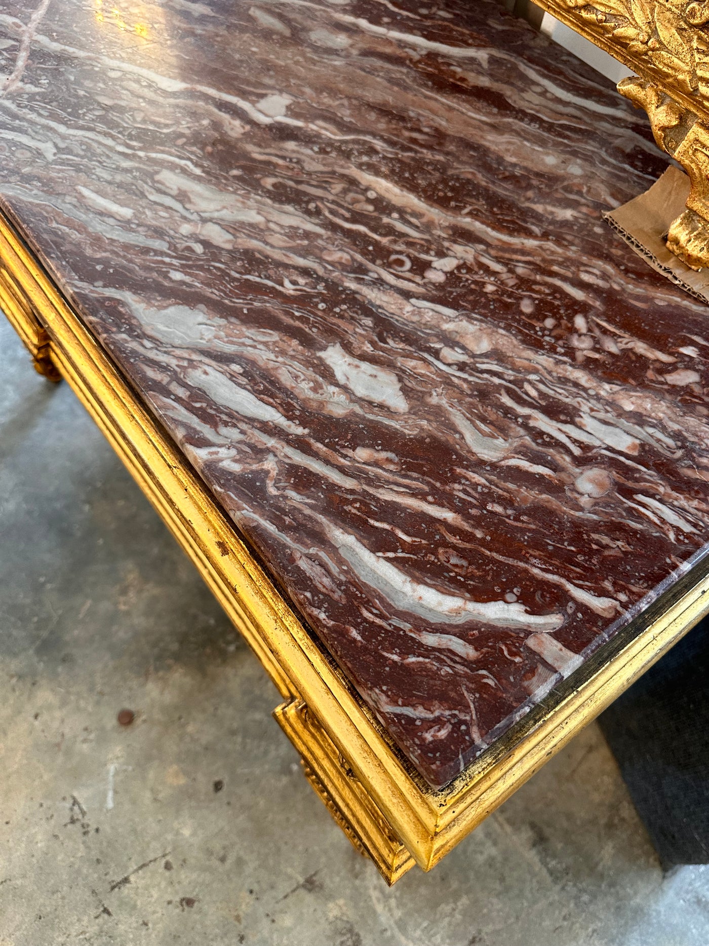 Antique French Louis XIV of Red Marble Top Consoles | Le Chateau | European Luxury Furniture in Atlanta