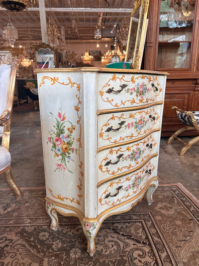 Hand-Painted Antique 4 Drawer French Chest | Le Chateau | European Luxury Furniture in Atlanta