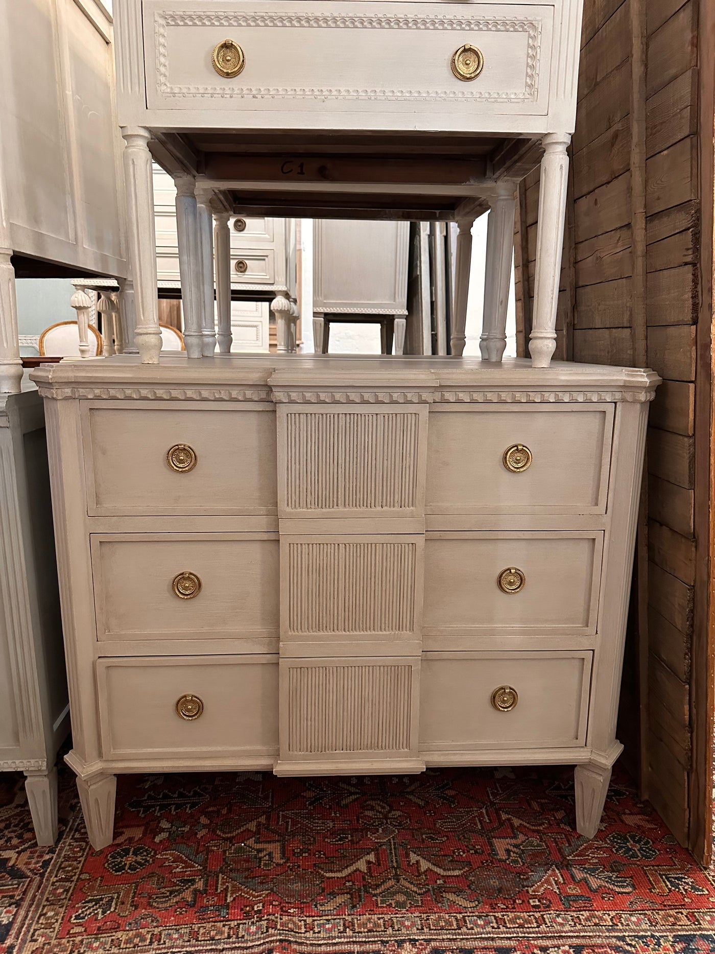 Swedish Reeded Chest with Canted Corners