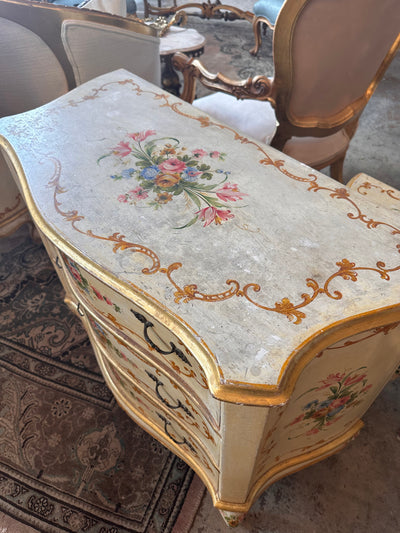 Antique Hand-Painted French 3 Drawer Chest | Le Chateau | European Luxury Furniture in Atlanta