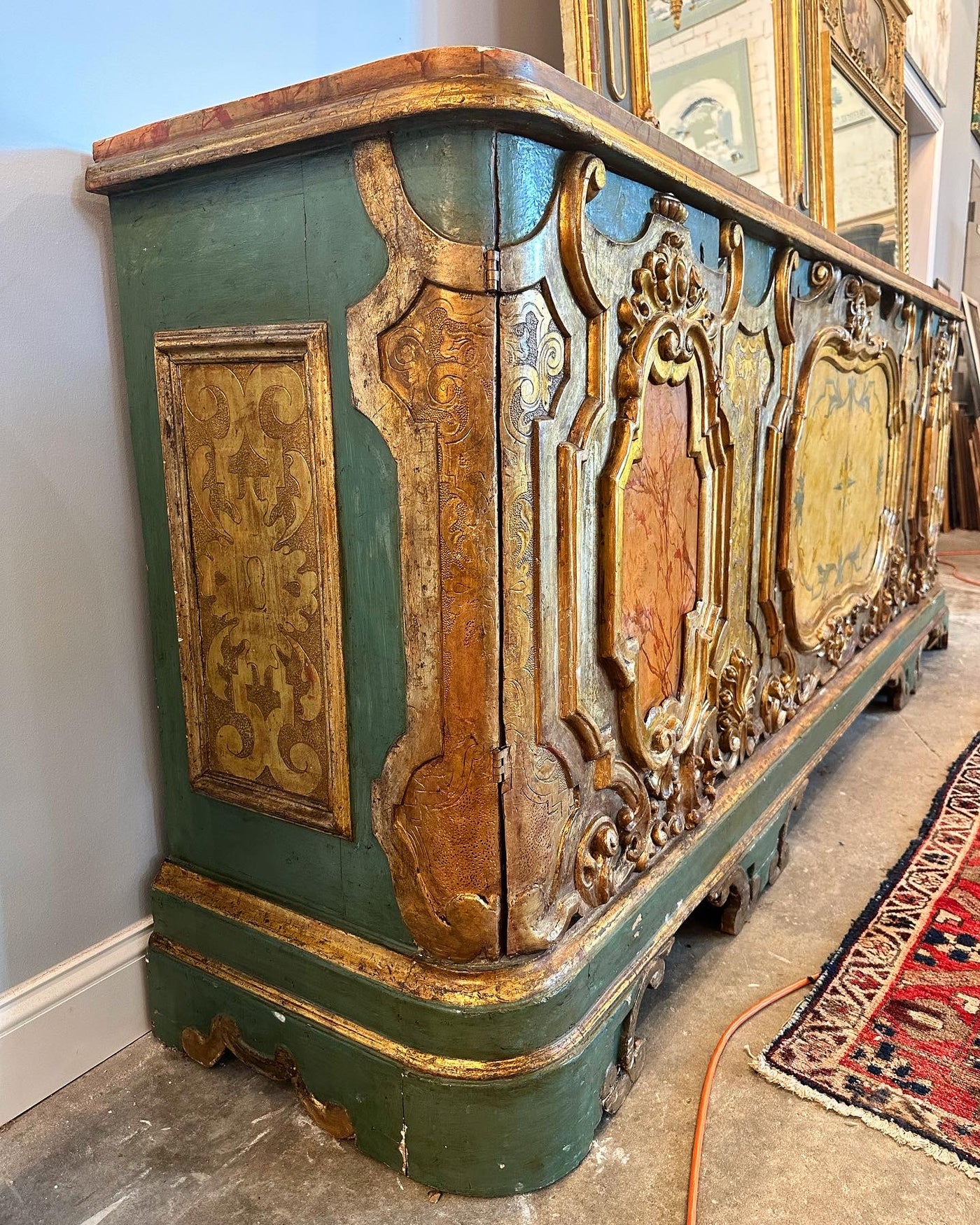 18th Century Hand-Painted Italian Sideboard