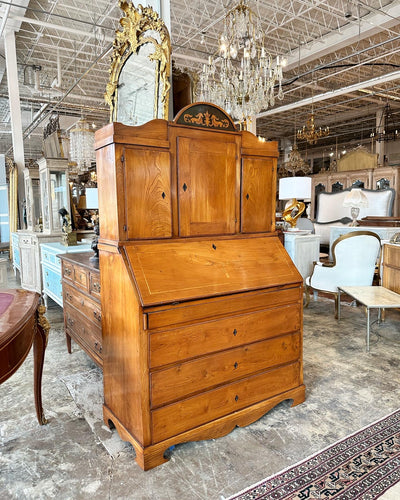 Antqiue Swedish Biedermeier Secretary Desk & Bookcase | Le Chateau | European Luxury Furniture in Atlanta