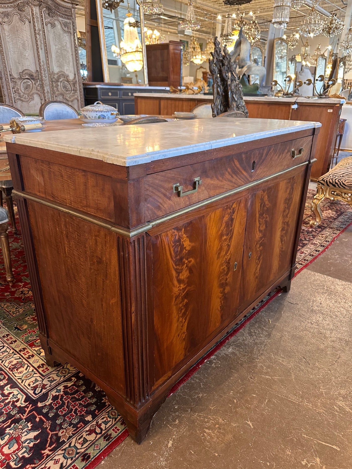 19th Century Marble Top French Buffet