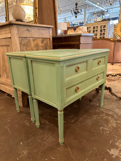 Swedish 2 Drawer Nightstand with Long Legs