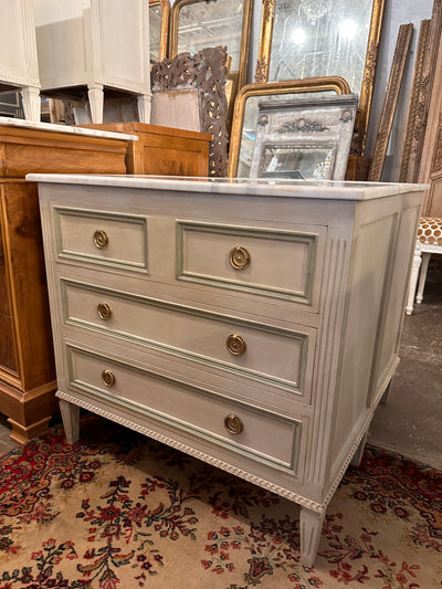 Antique Marble Top Swedish Chest | Le Chateau | European Luxury Furniture in Atlanta