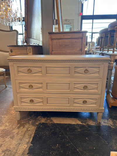 Large Swedish Chest with Reeded Diamonds