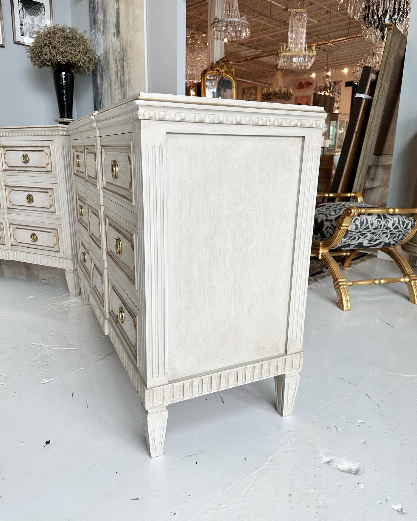 Swedish Chest of Drawers with Block Drawer Detail